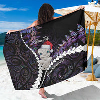 New Zealand Personalised Sarong Meri Kirihimete Kowhaiwhai Mix Paua Shell - Amethys