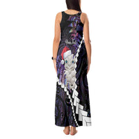 New Zealand Personalised Tank Maxi Dress Meri Kirihimete Kowhaiwhai Mix Paua Shell - Amethys LT7 - Polynesian Pride