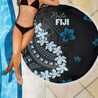 Bula Fiji Women's Day Beach Blanket Indigo Masi Tapa