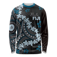 Bula Fiji Women's Day Long Sleeve Shirt Indigo Masi Tapa