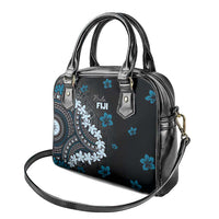 Bula Fiji Women's Day Shoulder Handbag Indigo Masi Tapa