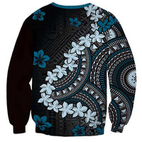 Bula Fiji Women's Day Sweatshirt Indigo Masi Tapa