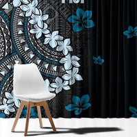 Bula Fiji Women's Day Window Curtain Indigo Masi Tapa