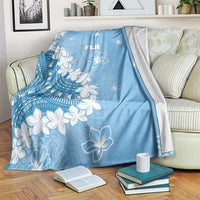 Bula Fiji Women's Day Blanket Turquoise Masi Tapa LT7