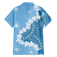 Bula Fiji Women's Day Family Matching Puletasi and Hawaiian Shirt Turquoise Masi Tapa