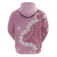 Bula Fiji Women's Day Hoodie Pink Masi Tapa
