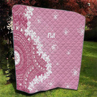 Bula Fiji Women's Day Quilt Pink Masi Tapa