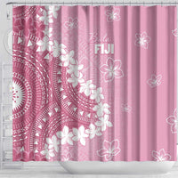Bula Fiji Women's Day Shower Curtain Pink Masi Tapa