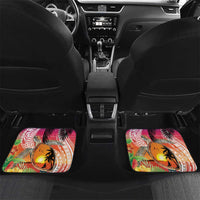 Polynesian Dreamy Turtle Car Mats Sunset Scenery