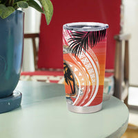 Polynesian Dreamy Turtle Tumbler Cup Sunset Scenery