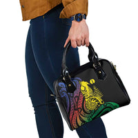 New Caledonia Kanaky Shoulder Handbag Stylized Fleche Faitiere With Kagu Bird