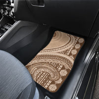 Bula Fiji Vintage Tapa Car Mats Kaivity Masi Wave Motifs - Mocha