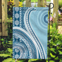 Bula Fiji Vintage Tapa Garden Flag Kaivity Masi Wave Motifs - Turquoise