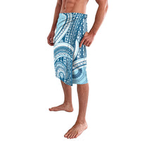 Bula Fiji Vintage Tapa Lavalava Kaivity Masi Wave Motifs - Turquoise
