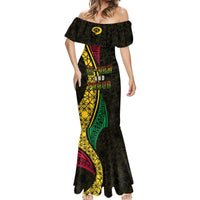 Personalised Vanuatu Mermaid Dress Melanesian Sand Drawing Mixed - Ni Van and Proud LT7 - Polynesian Pride