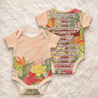 Mahalo Hawaii - Ka Pule a ka Haku Baby Onesie Tropical Flowers