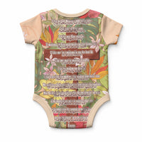 Mahalo Hawaii - Ka Pule a ka Haku Baby Onesie Tropical Flowers