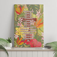 Mahalo Hawaii - Ka Pule a ka Haku Canvas Wall Art Tropical Flowers LT7 - Polynesian Pride