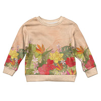 Mahalo Hawaii - Ka Pule a ka Haku Kid Ugly Christmas Sweater Tropical Flowers