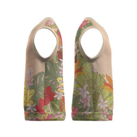 Mahalo Hawaii - Ka Pule a ka Haku Christmas Knitted V-Neck Vest Tropical Flowers