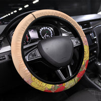 Mahalo Hawaii - Ka Pule a ka Haku Steering Wheel Cover Tropical Flowers LT7 Universal Fit Coral Pink - Polynesian Pride
