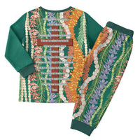 Mahalo Hawaii - Ka Pule a ka Haku Christmas Pajama Set Mixed Lei