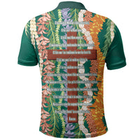 Mahalo Hawaii - Ka Pule a ka Haku Polo Shirt Mixed Lei LT7 - Polynesian Pride