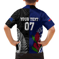 Personalised New Zealand Vs Samoa Rugby Kid Hawaiian Shirt Go Champions LT7 - Polynesian Pride