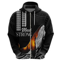 Hawaii Humpback Whale Hoodie Be Strong - Pray For Maui LT7 - Polynesian Pride