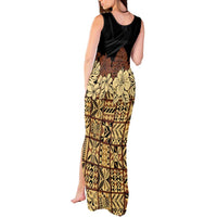 Niue Hiapo Motif Tank Maxi Dress Tapa Classic - Black Ver