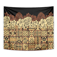 Niue Hiapo Motif Tapestry Tapa Classic - Black Ver