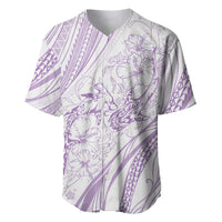 Sharks Couple Dreamy Polynesians Floral Sea Baseball Jersey Lilac - Polynesian Pride