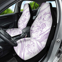 Sharks Couple Dreamy Polynesians Floral Sea Car Seat Cover Lilac - Polynesian Pride