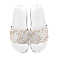 Sharks Couple Dreamy Polynesians Floral Sea Slide Sandals Hazel - Polynesian Pride