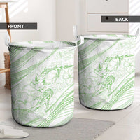 Sharks Couple Dreamy Polynesians Floral Sea Laundry Basket Emerald - Polynesian Pride
