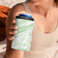 Sharks Couple Dreamy Polynesians Floral Sea 4 in 1 Can Cooler Tumbler Emerald - Polynesian Pride