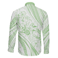 Sharks Couple Dreamy Polynesians Floral Sea Family Matching Puletasi and Hawaiian Shirt Emerald LT7 - Polynesian Pride