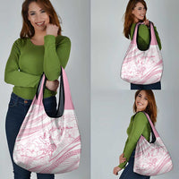 Sharks Couple Dreamy Polynesians Floral Sea Grocery Bag Pink - Polynesian Pride