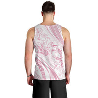 Sharks Couple Dreamy Polynesians Floral Sea Men Tank Top Pink - Polynesian Pride