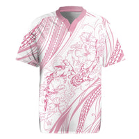 Sharks Couple Dreamy Polynesians Floral Sea Rugby Jersey Pink - Polynesian Pride