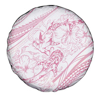 Sharks Couple Dreamy Polynesians Floral Sea Spare Tire Cover Pink LT7 - Polynesian Pride
