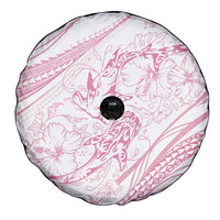 Sharks Couple Dreamy Polynesians Floral Sea Spare Tire Cover Pink LT7 - Polynesian Pride