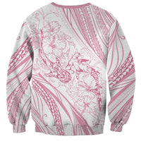 Sharks Couple Dreamy Polynesians Floral Sea Sweatshirt Pink - Polynesian Pride