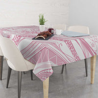 Sharks Couple Dreamy Polynesians Floral Sea Tablecloth Pink - Polynesian Pride