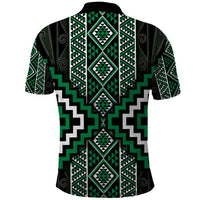 Jade Tukutuku Pattern Aotearoa Polo Shirt Niho Taniwha and Puhoro Motifs