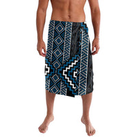 Azure Tukutuku Pattern Aotearoa Lavalava Niho Taniwha and Puhoro Motifs