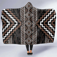 Classic Tukutuku Pattern Aotearoa Hooded Blanket Niho Taniwha and Puhoro Motifs