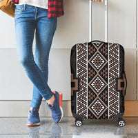 Classic Tukutuku Pattern Aotearoa Luggage Cover Niho Taniwha and Puhoro Motifs LT7 - Polynesian Pride