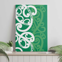 Pounamu Green Maori Canvas Wall Art Koru Kowhaiwhai - Polynesian Pride