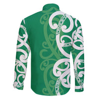 Pounamu Green Maori Family Matching Mermaid Dress and Hawaiian Shirt Koru Kowhaiwhai LT7 - Polynesian Pride